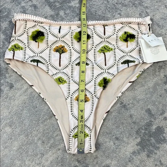 NWT Agua Bendita Nopal Arboleda Hand Embroidered Bikini Bottom Swim Trees XL - Picture 13 of 15